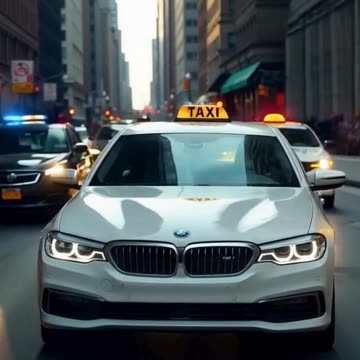 Epic BMW E60 Taxi Chase Through the City | AI-Generated 2018 Taxi Movie Style Action #ai#bmwmotorrad