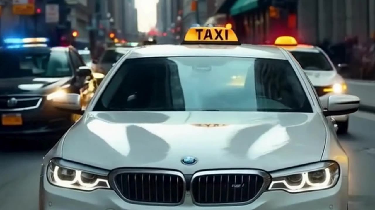 Epic BMW E60 Taxi Chase Through the City | AI-Generated 2018 Taxi Movie Style Action #ai#bmwmotorrad