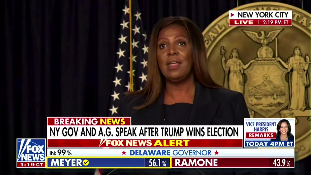 Letitia James prepared for Trump 'retribution' after he wins election