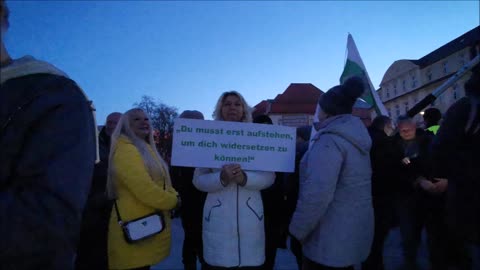59. MAHNWACHE - BAUTZEN, 21 03 2022 - DER ELEKTRIKER und JANA, Versammlungsende