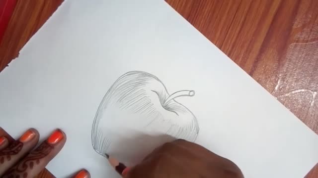 Apple sketch for kids