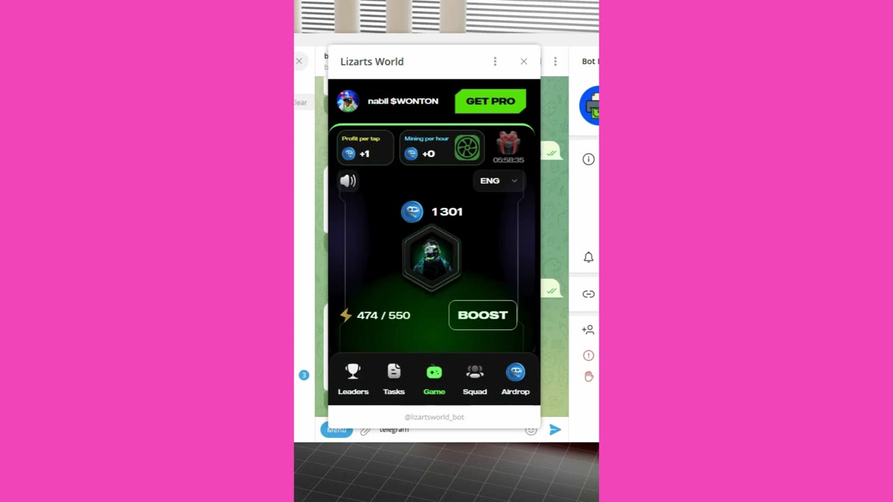 new mining bot telegram-play and earn LIZARTS WORLG