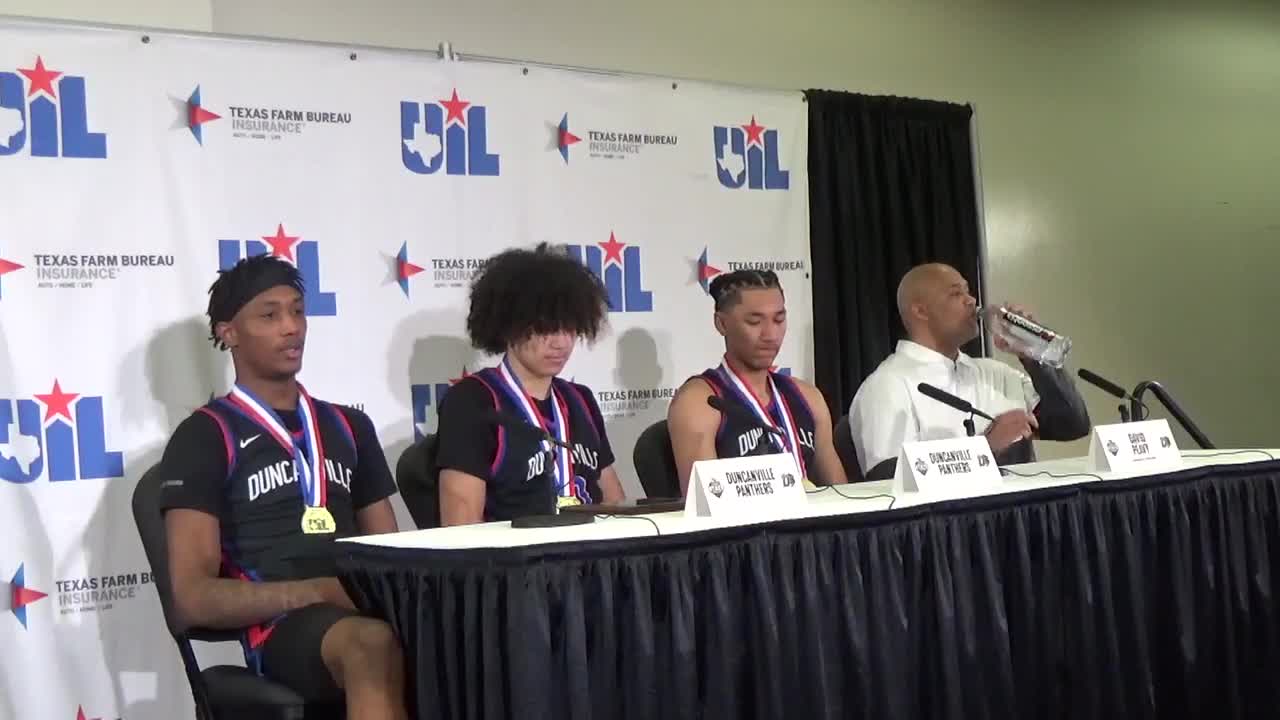 2022 Duncanville 6-A State Champ Press Conference defeating McKinney 69-49