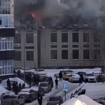 Hotel "Astoria" is on fire in Kazan, Russia