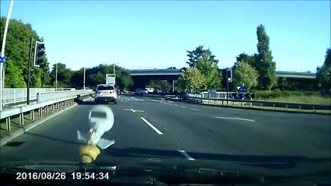 Collab copyright protection - british driver rear ends white van