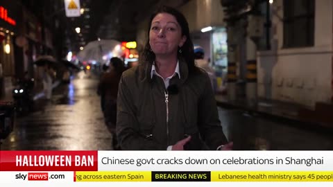 Empty streets in Shanghai after police 'arrest people in Halloween costumes'