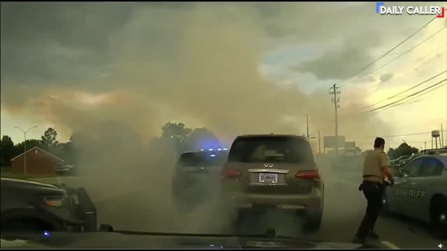 INTENSE Dashcam Video Shows A Driver Plow Through Hitting Pedestrians And Patrol Cars