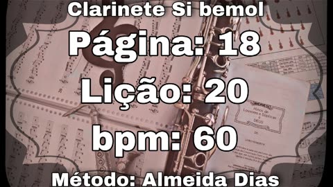 Página: 18 Lição: 20 - Clarinete Si bemol [60 bpm]