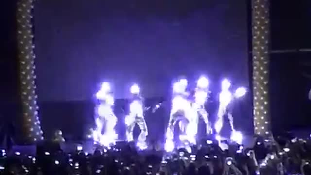 Light show dancing in the big theater