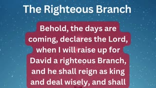 The Righteous Branch: Jesus Fulfills Prophecy