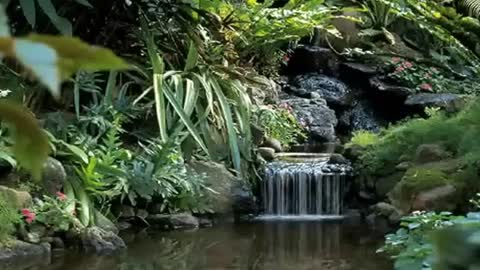 waterfall and music