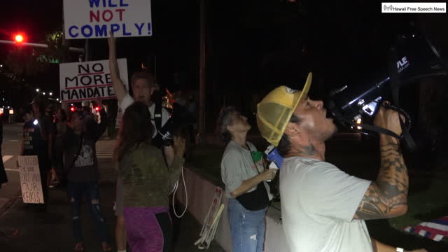 300 Blangiardi's Residence Protest