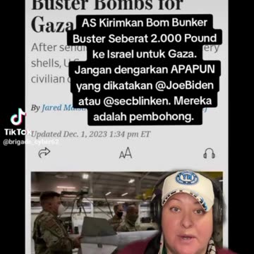 U.S.A. SENDS ISRAEL 2000 POUND BUNKER BUSTER BOMBS FOR GAZA