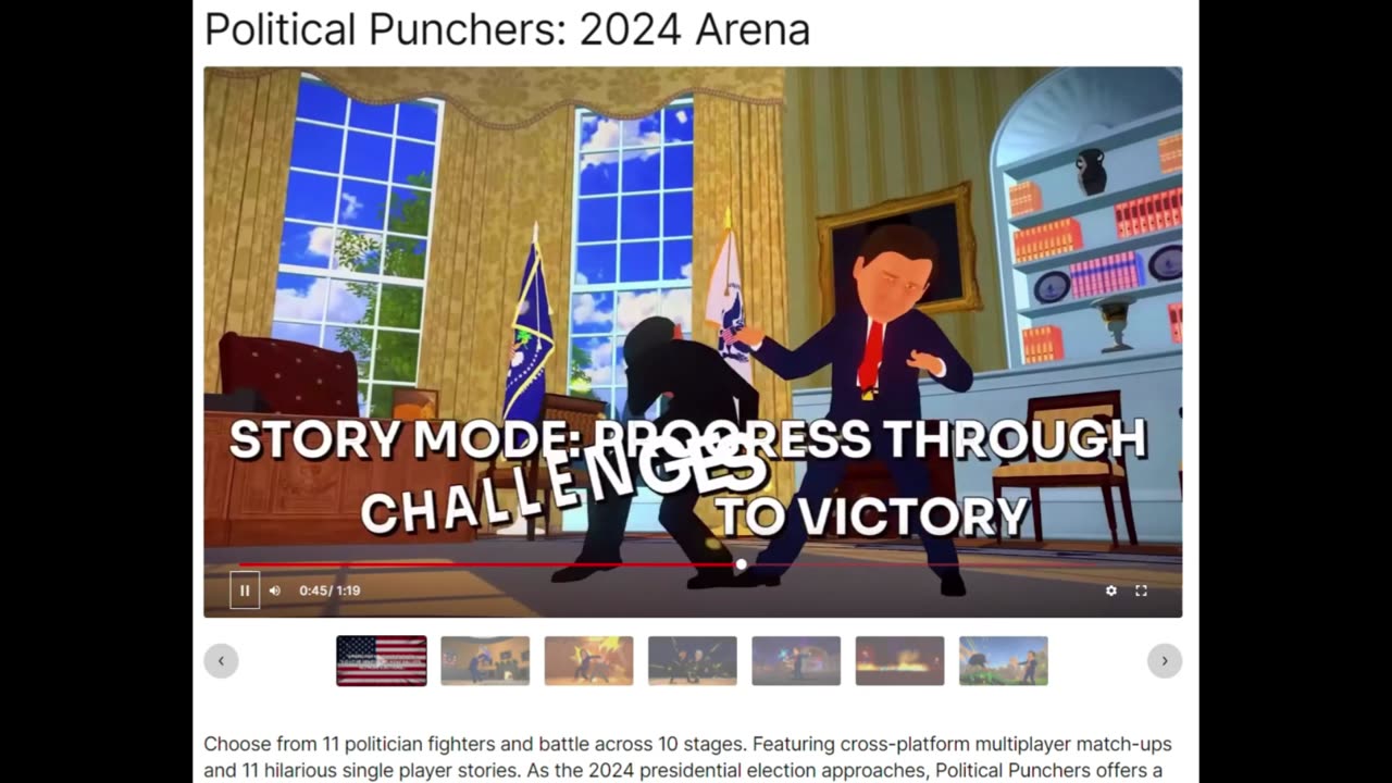 Trump is playable... this game looks terrible. I love it. Political Punchers 2024