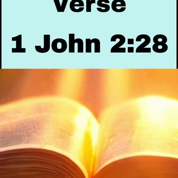 Daily Bible Verse - 1 John 2:28