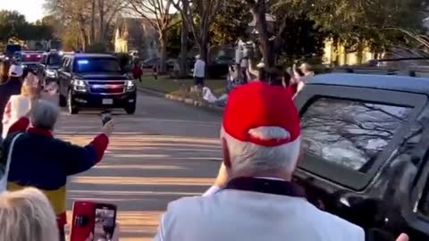 Conroe President Trump Motorcade - Who do you really think is President?