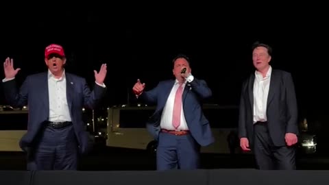 Donald Trump and Elon Musk join Christopher Macchio for 'God Bless America'