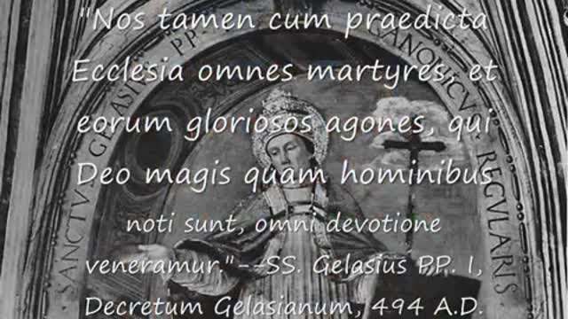 SS. Gelasius PP. I Decrevit Festam Diem S. Valentini Martyris-Presbyteri