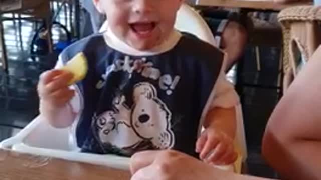 Child Absolutely Loves Lemon