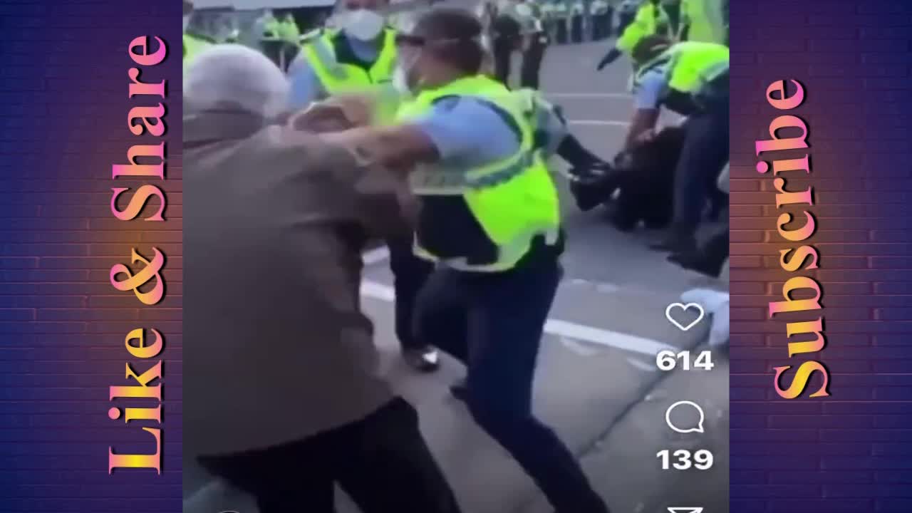 Violent Anti-mandate protest in Wellington, New Zealand. For a safe and secure society.