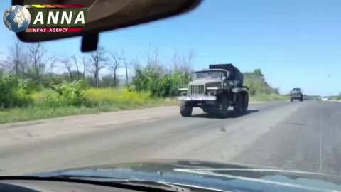 Ukraine War - Russian BM-21 "Grad" return after completing a combat mission