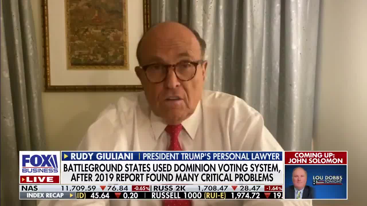 Rudy Giuliani on Lou Dobbs 11/12