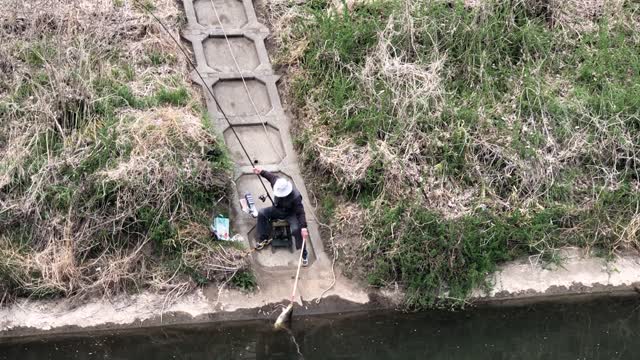 In the River, the man caught a big fish but lost it. Why?