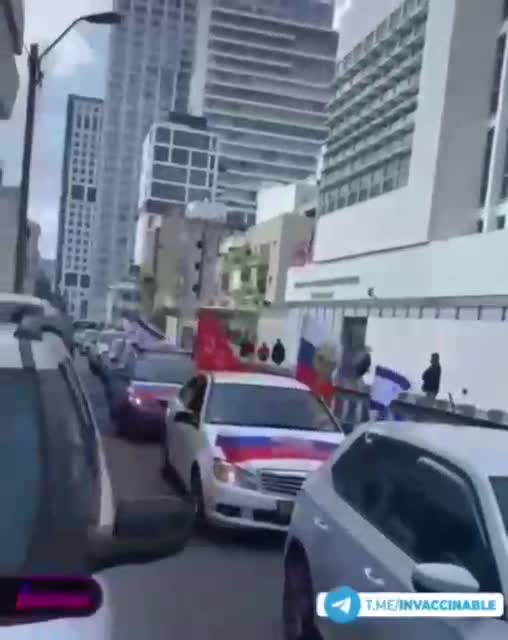 러시아를 지지하는 시위가 이스라엘에서 이어졌읍니다.