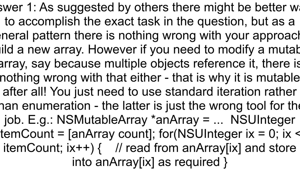 Modify Object while Iterating over a NSMutableArray