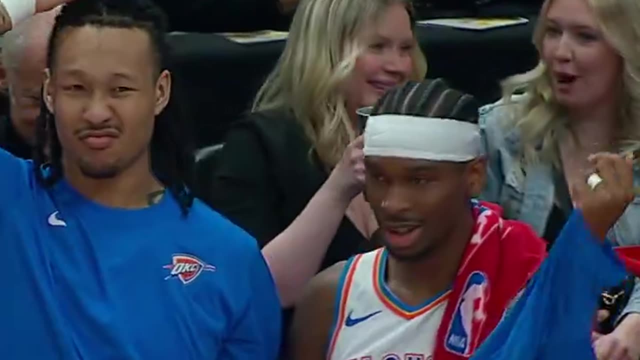 Cason Wallace to JDub Alley-oop Dunk! Thunder vs Raptors