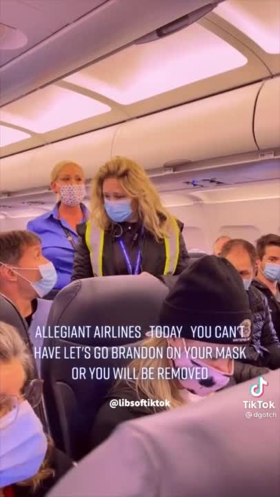Man Kicked off Airline Wearing "Lets Go Brandon" Mask