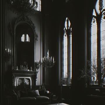 Gothic Interior | Victorian Gothic | Living Room Interior | Exquisite Interior | Digital Art