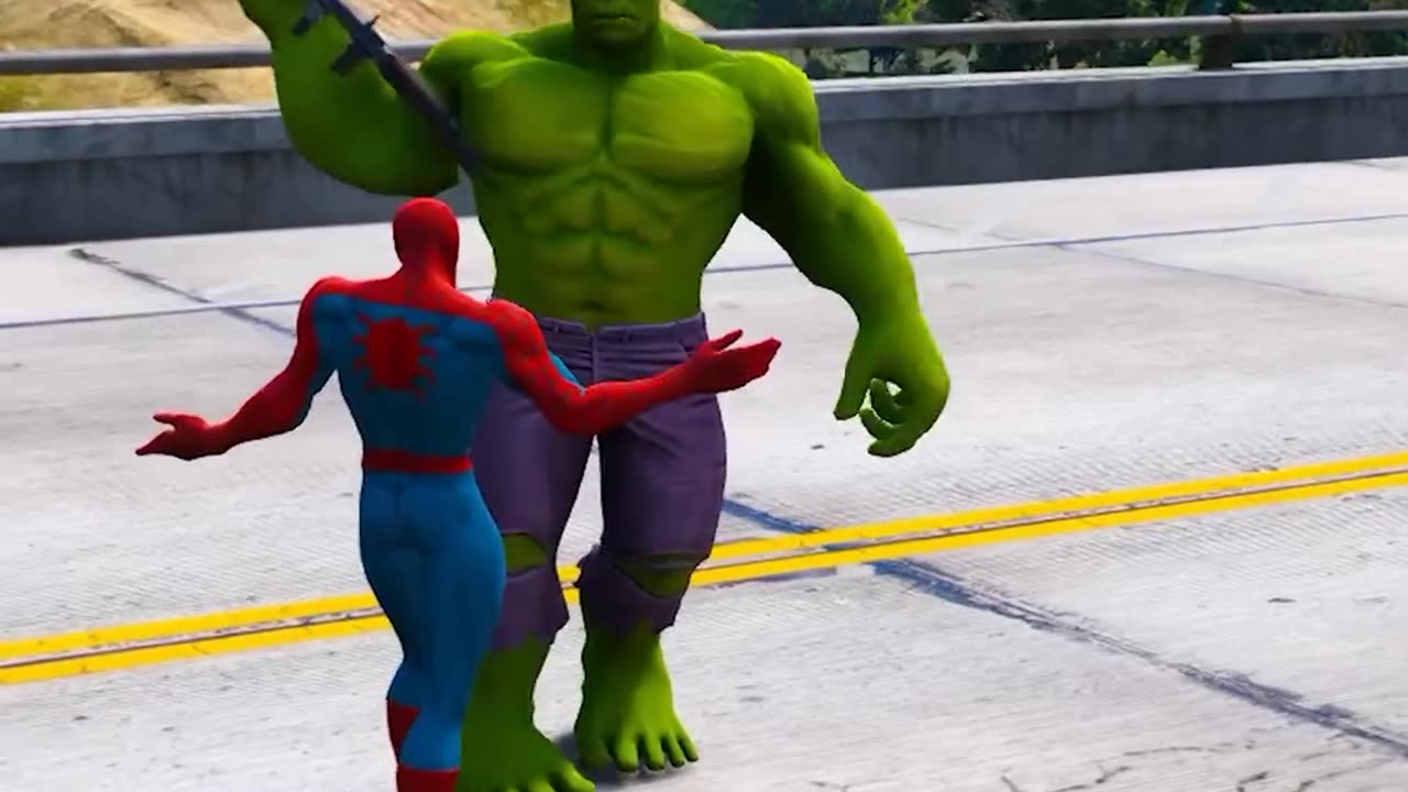 What happened when train hits the spider man ðŸ˜