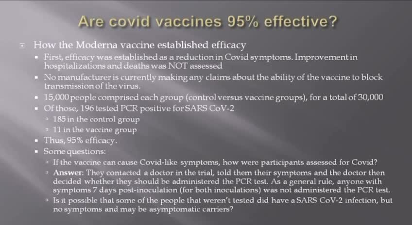 Molecular Biologist Dr. Christina Parks reviews the efficacy data of the COVID-19 vaccine trials