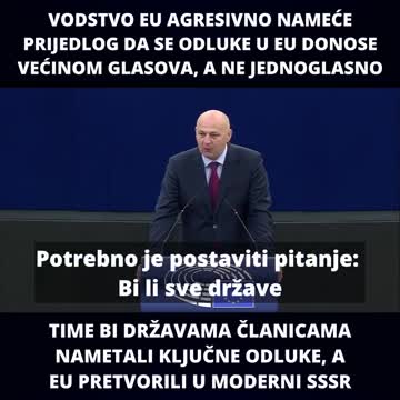 Mislav Kolakušić: Vodstvo EU želi ukinuti jednoglasnost kod