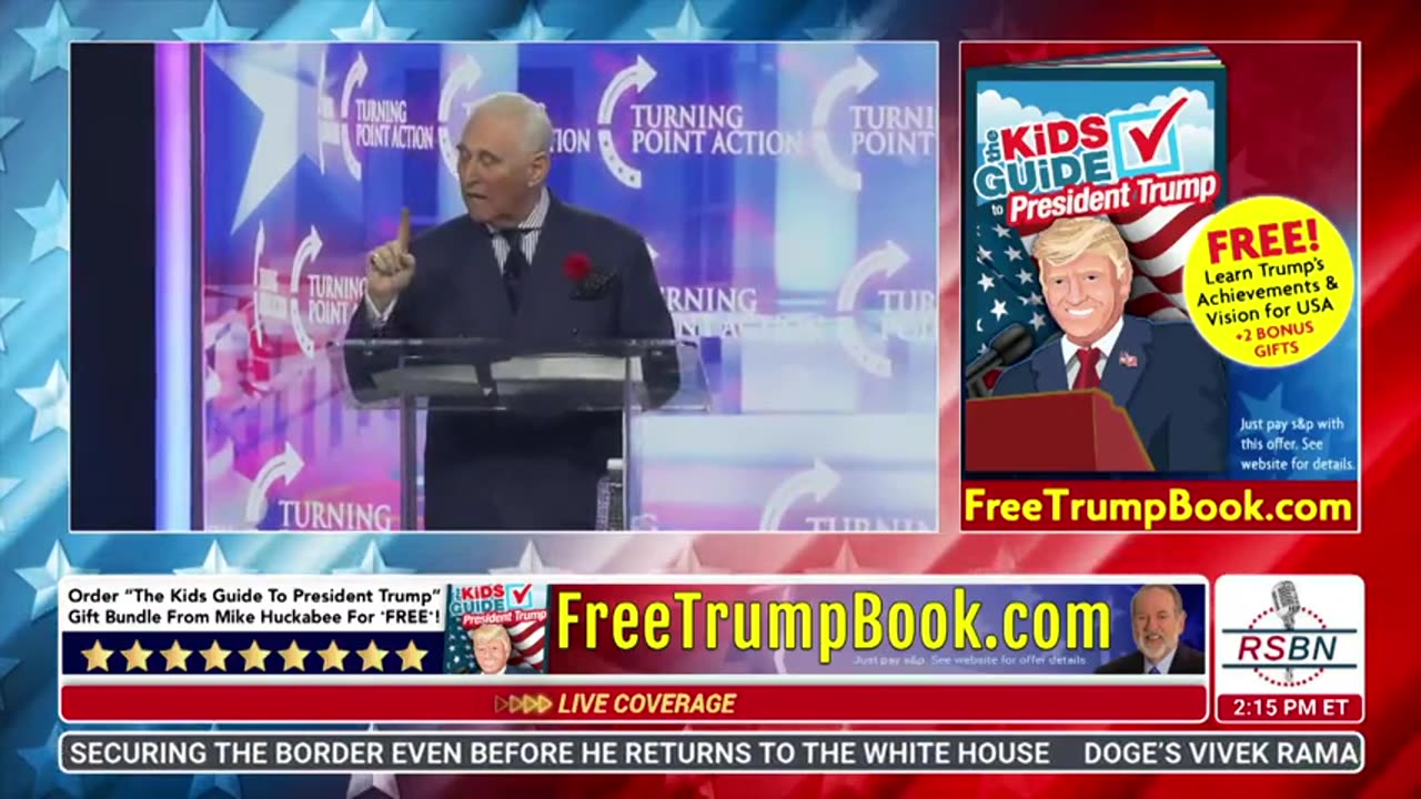 FULL SPEECH Roger Stone TPUSAs America Fest Conference Day Two - 122024