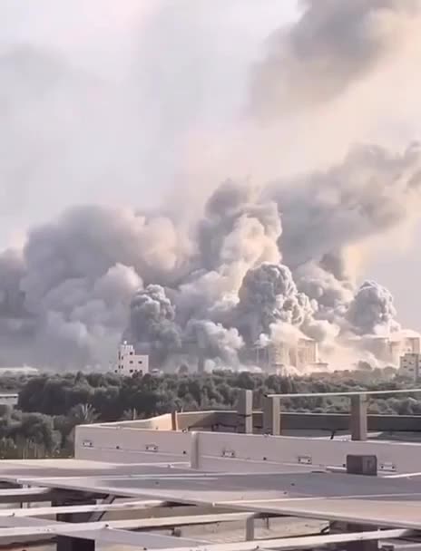 Massive Israel Air Force Strike on Gaza University - IDF Hamas War Combat Footage