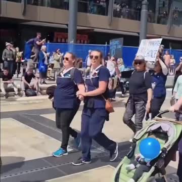 Perth, Australia: Nurses Protest Vaccine Mandate