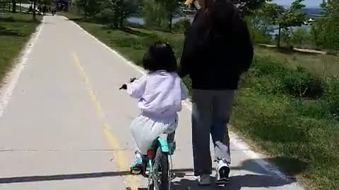 walk bike with nephew