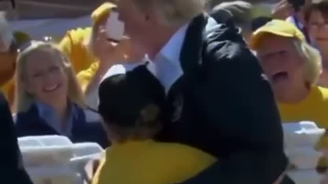 Mr President Trump, May I Have A Hug ? True Love.