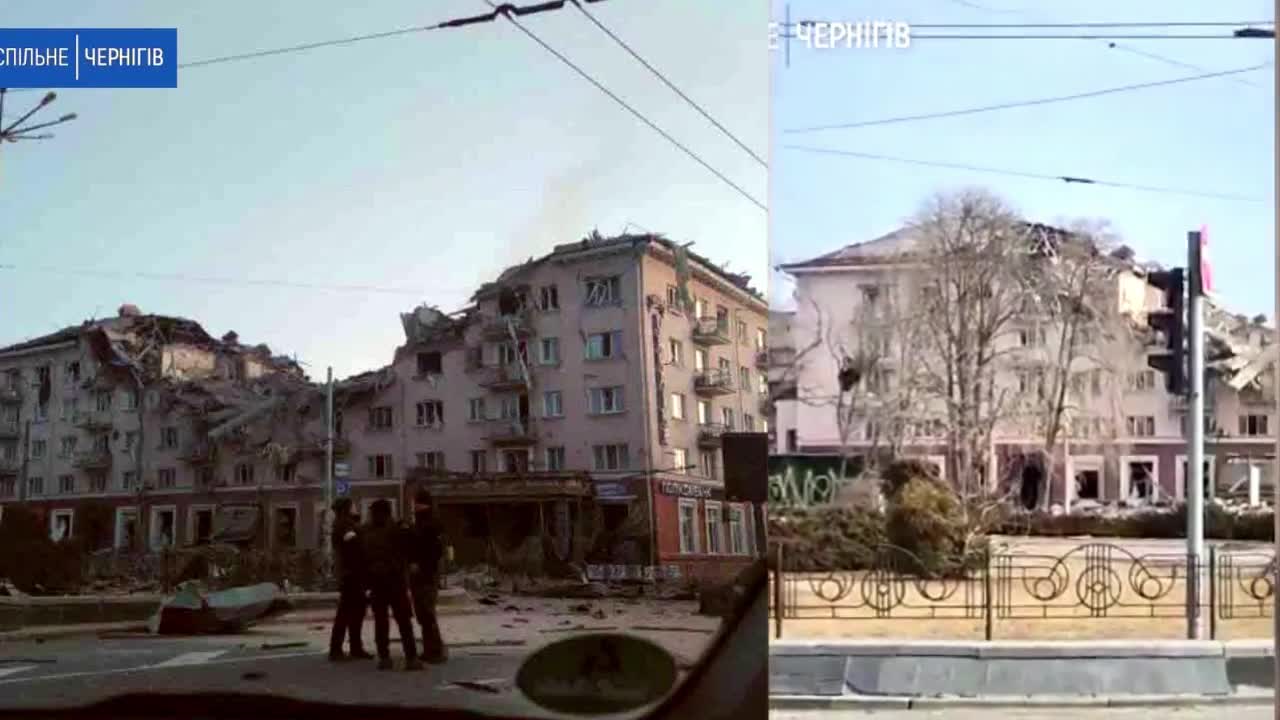 The History of Chernihiv's Hotel "Ukraina" was ended by a precision strike | "International Legion"