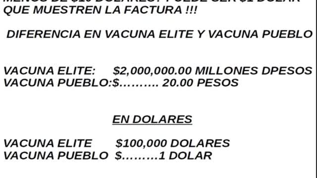 VACUNA ELITE $100,000 DLLS VACUNA PUEBLO 1 DLLR