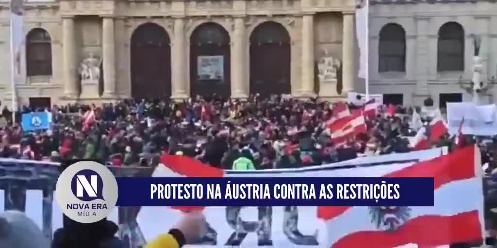 Protestos na Áustria 16-01-2021