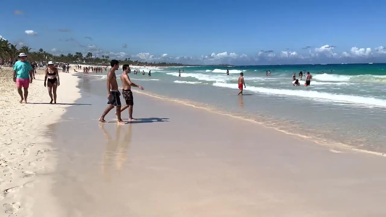 ---- Beautiful day at Miami beach walk beach walk 4K--