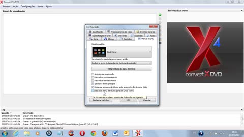 Cofigurações do Programa (ConvertXtoDVD 4)