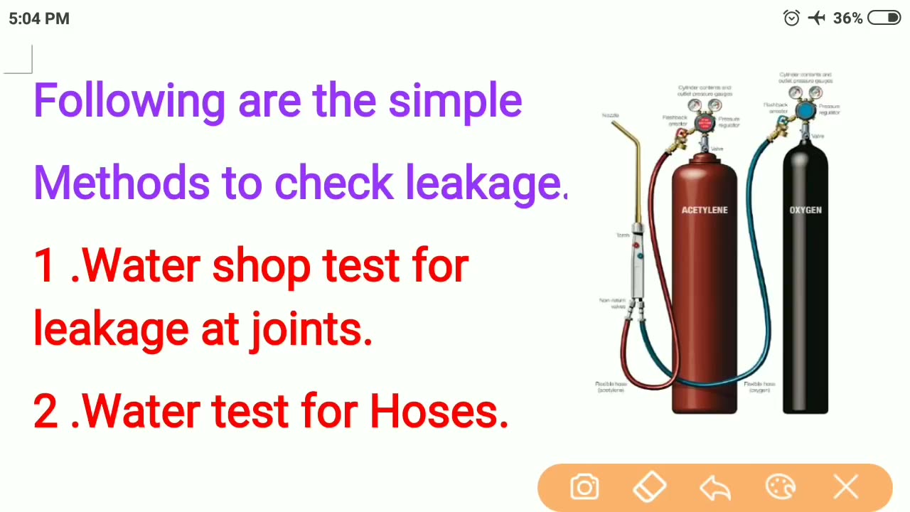 8How to check leakage in gas welding fittings and pipes _ water shop test for gas leakage