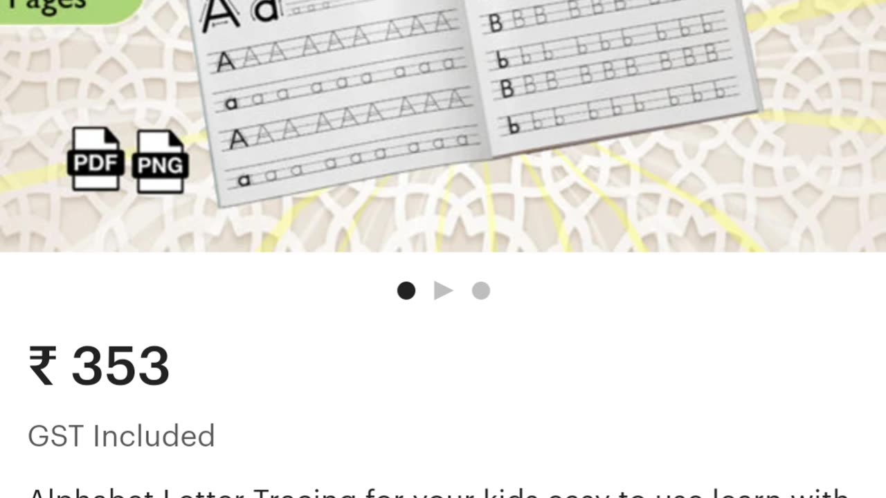 Alphabet letter tracing for kids