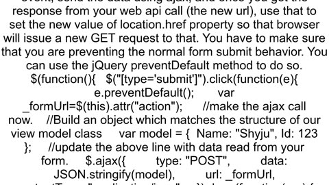 Get response after form submit