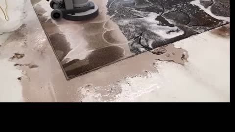 Machine brush carpet, so you can have such dirty carpet