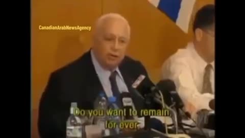 Ariel Sharon admitted that the Zionists are occupying Palestine